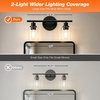 image:imageLEDVANCE Sylvania Bathroom Light Fixture with 1 Clear Glass Shade Iron with Black Finish E26 Medium Base Vanity Lights for Bathrooms Foyers Entryways  2 Pack 679702 light
