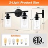 image:imageLEDVANCE Sylvania Bathroom Light Fixture with 1 Clear Glass Shade Iron with Black Finish E26 Medium Base Vanity Lights for Bathrooms Foyers Entryways  2 Pack 679702 light