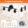 image:imageLEDVANCE Sylvania Bathroom Light Fixture with 1 Clear Glass Shade Iron with Black Finish E26 Medium Base Vanity Lights for Bathrooms Foyers Entryways  2 Pack 679703 light