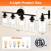 image:imageLEDVANCE Sylvania Bathroom Light Fixture with 1 Clear Glass Shade Iron with Black Finish E26 Medium Base Vanity Lights for Bathrooms Foyers Entryways  2 Pack 679704 light