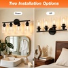 image:imageLEDVANCE Sylvania Bathroom Light Fixture with 1 Clear Glass Shade Iron with Black Finish E26 Medium Base Vanity Lights for Bathrooms Foyers Entryways  2 Pack 679704 light