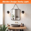 image:imageLEDVANCE Sylvania Bathroom Light Fixture with 1 Clear Glass Shade Iron with Black Finish E26 Medium Base Vanity Lights for Bathrooms Foyers Entryways  2 Pack 679701 light