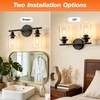 image:imageLEDVANCE Sylvania Bathroom Light Fixture with 1 Clear Glass Shade Iron with Black Finish E26 Medium Base Vanity Lights for Bathrooms Foyers Entryways  2 Pack 679702 light