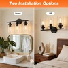 image:imageLEDVANCE Sylvania Bathroom Light Fixture with 1 Clear Glass Shade Iron with Black Finish E26 Medium Base Vanity Lights for Bathrooms Foyers Entryways  2 Pack 679703 light