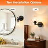 image:imageLEDVANCE Sylvania Bathroom Light Fixture with 1 Clear Glass Shade Iron with Black Finish E26 Medium Base Vanity Lights for Bathrooms Foyers Entryways  2 Pack 679701 light