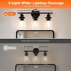 image:imageLEDVANCE Sylvania Bathroom Light Fixture with 1 Clear Glass Shade Iron with Black Finish E26 Medium Base Vanity Lights for Bathrooms Foyers Entryways  2 Pack 679703 light
