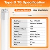 image:imageSylvania 20 Pack T8 Type B LED Bulbs 4 Foot 18W 2500 LMS 5000K 40W Equivalent Ballast Bypass Single or Double Ended Power 48 LED Linear Tube PET Coated G13 Base 80 CRI UL Listed  428556000k