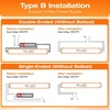 image:imageSylvania 20 Pack T8 Type B LED Bulbs 4 Foot 18W 2500 LMS 5000K 40W Equivalent Ballast Bypass Single or Double Ended Power 48 LED Linear Tube PET Coated G13 Base 80 CRI UL Listed  428556000k